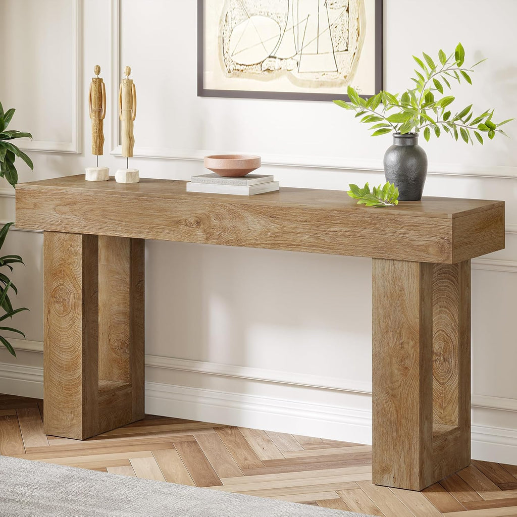 Ahşap Kanepe Arkası Masası, Oturma Odası için 160 cm Modern Konsol Masa